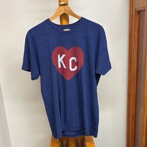 KC Heart Charlie Hustle Men's T-Shirt - Navy Large